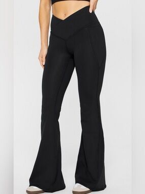Fabletics Black Oasis High- Rise Flare Leggings
